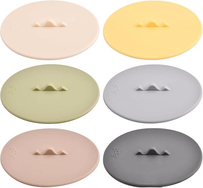 6Pcs Silicone Cup Lids, Silicone Multicolored Cup Covers, Universal Mug Cover - Image 2