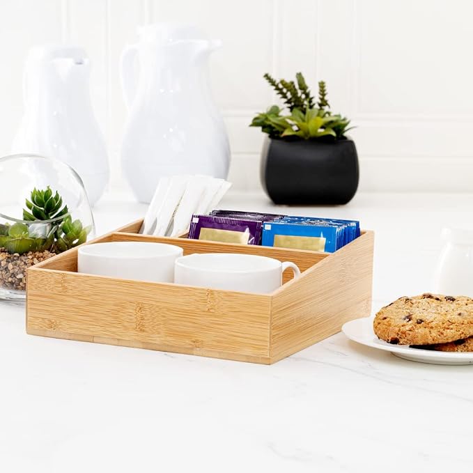 Restaurantware-8.3 x 8.3 x 2 Inch Coffee Condiment Organizer, 1 Square Creamer - Image 4