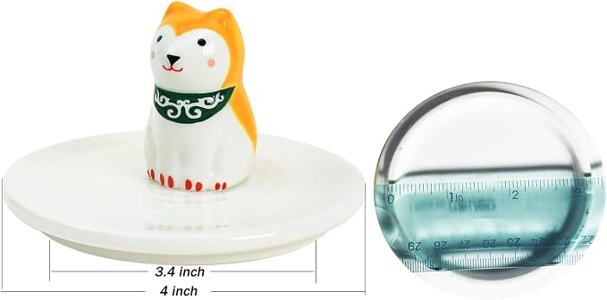 Sizikato 2pcs Porcelain Mug Lid, 4 Inch Ceramic Cup Lid - Image 2