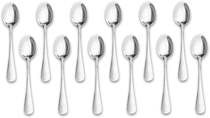 Demitasse Espresso Spoons, 12-piece Mini Coffee Tiny Stainless Steel Spoons by KUMOOM