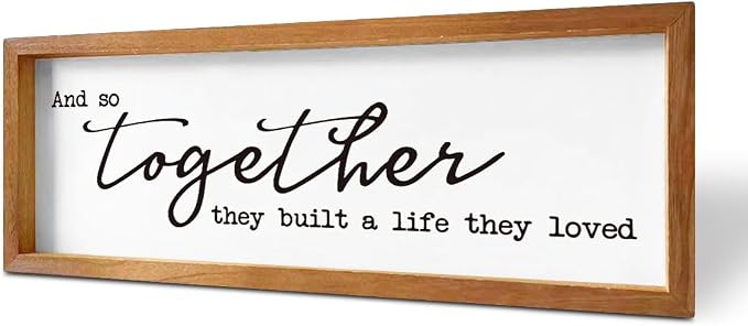 Wood Picture Frame Wall Decor Building A Shared Life Together Sign Marriage by ENGVZ