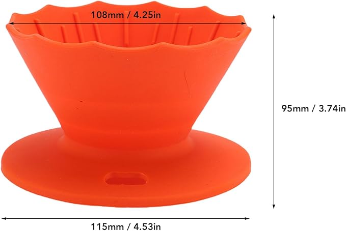 Pour Over Coffee Dripper, Food Grade Silicone Portable Coffee Filter, Folding - Image 8