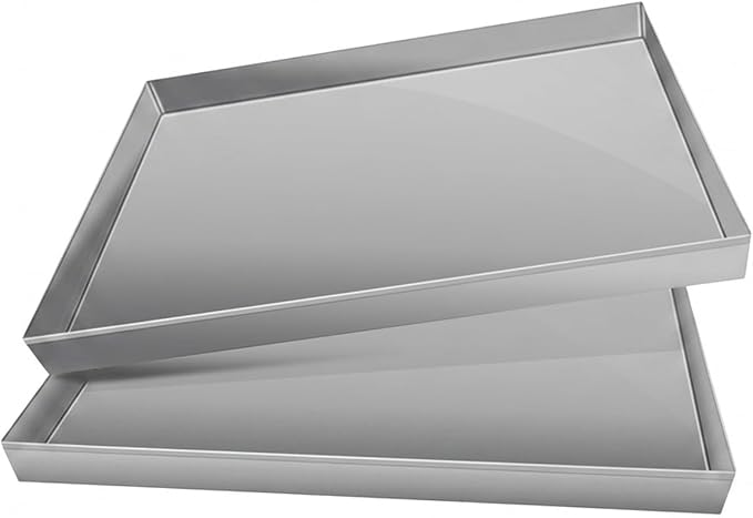 Stainless Steel Drip Tray, Rectangular Condensation Catch Pan by Unknown