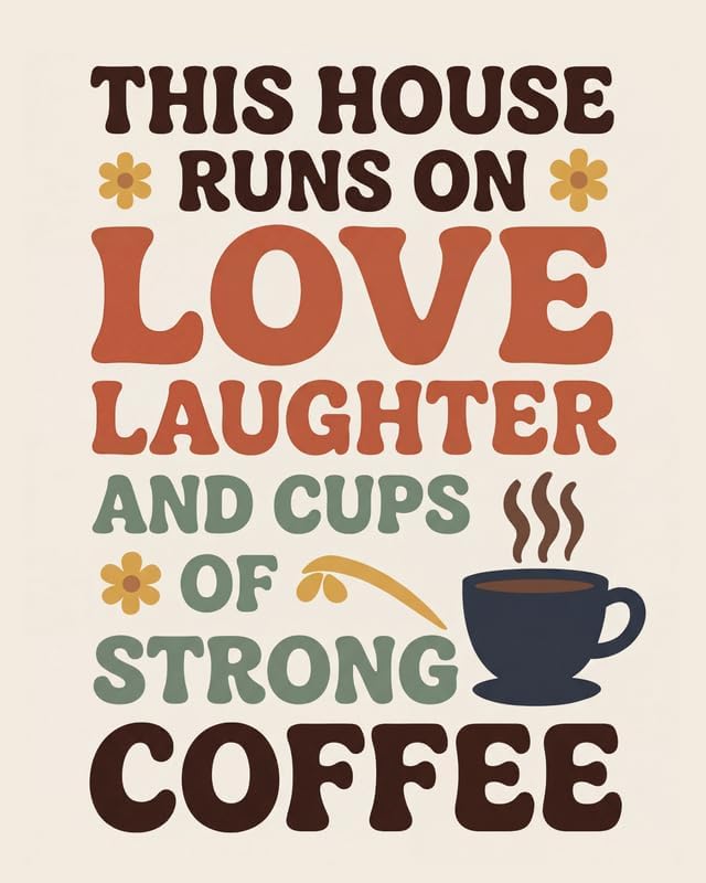 Lawrence Williams Designs This House Runs on Love Laughter and Strong Coffee by LawrenceWilliamsDesigns
