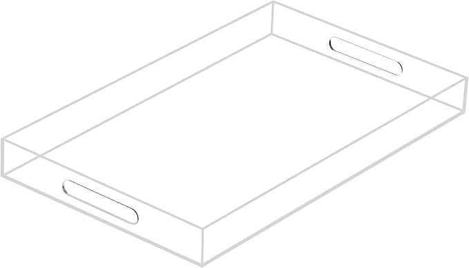 Clear Sturdy Acrylic Serving Tray by DesignwithPracticality