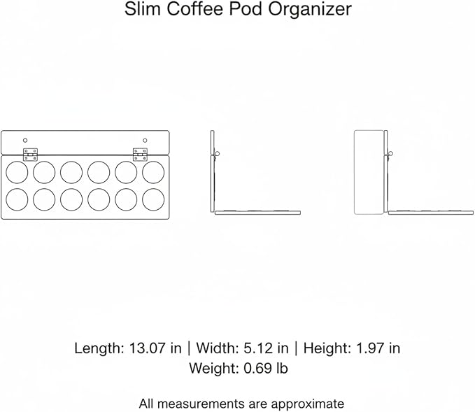 Slim Coffee Pod Organizer, Space-Saving Display Rack, 13.1 x 5.1 x 0.4 Inches - Image 7