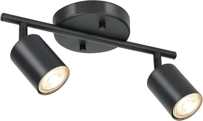 BoostArea LED 2 Light Track Lighting Kit, Flexibly Rotatable Light Head by BoostArea