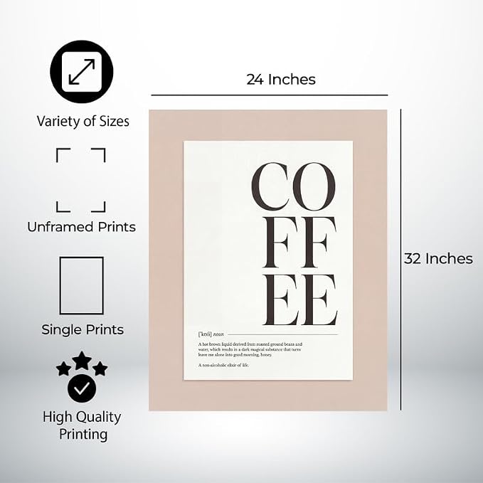 Lawrence Williams Designs Coffee Typography Poster - Image 2