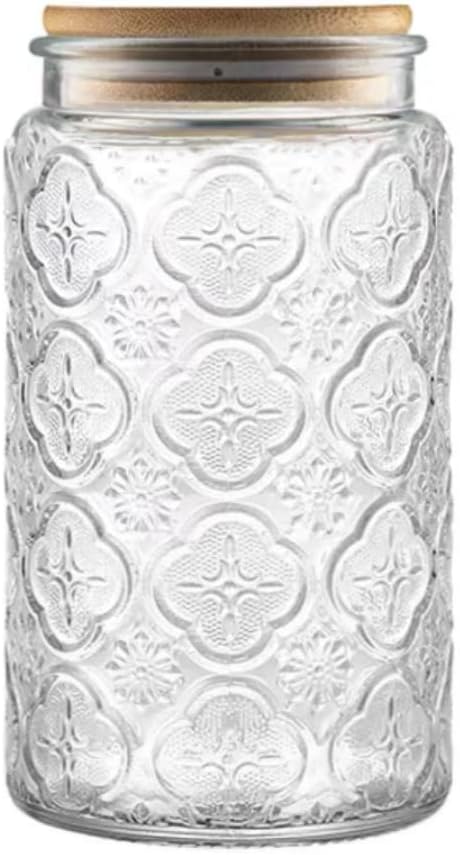 ANSQU Vintage Glass Storage Jar, 34 FL OZ Glass Food Storage Containers by ANSQU