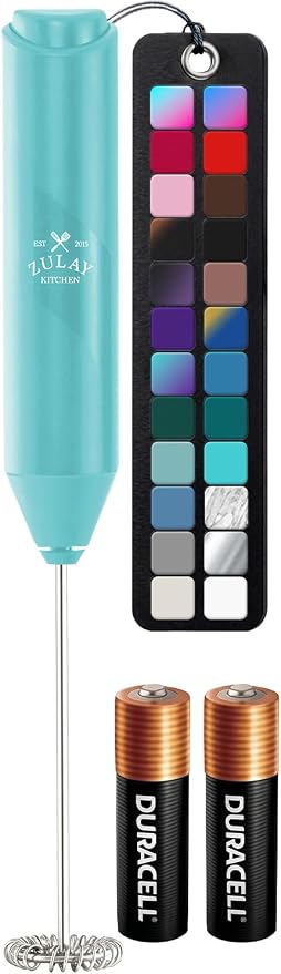 Zulay Kitchen Powerful Milk Frother AA Batteries Included – Ultra Fast Handheld by ZulayKitchen