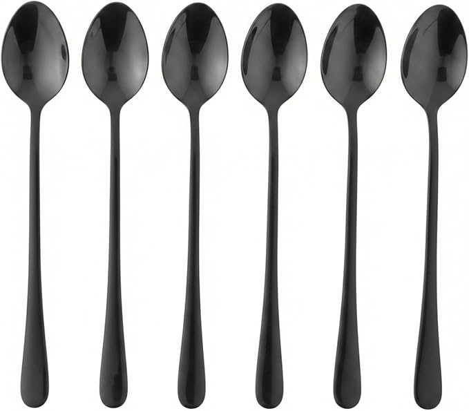 Multipurpose Black Stainless Steel Bar Spoon, 11.8 Inch Long Handle Mixing Tool by Unknown