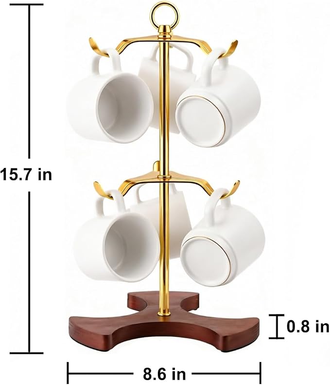 Gold Mug Tree for Countertop - Image 2