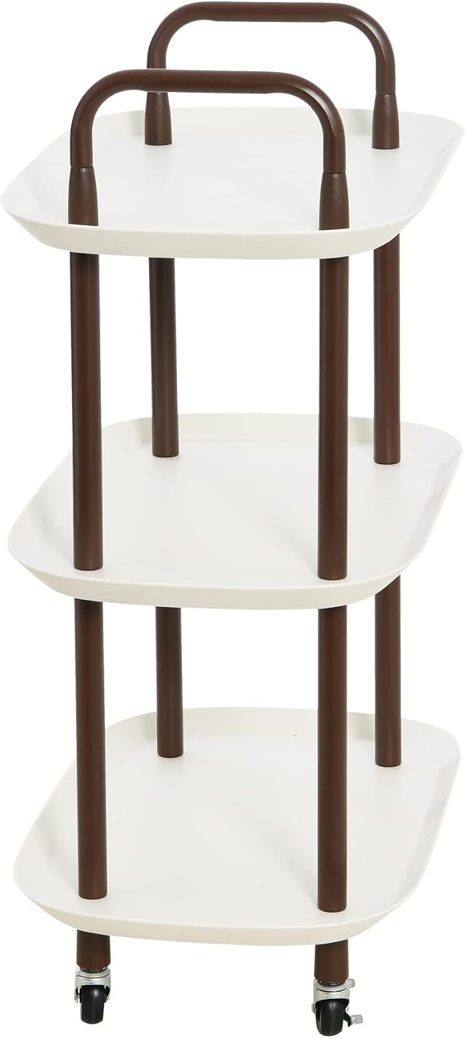 Main + Mesa Modern Plastic and Metal 3-Tier Trolley - Image 7