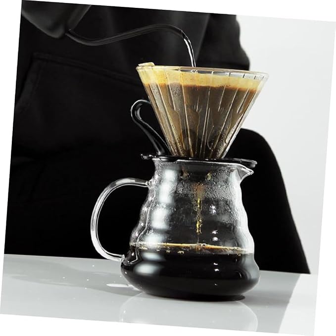 Alipis 1set Reusable High Borosilicate Glass Coffee Funnel Handle Manual Coffee - Image 4