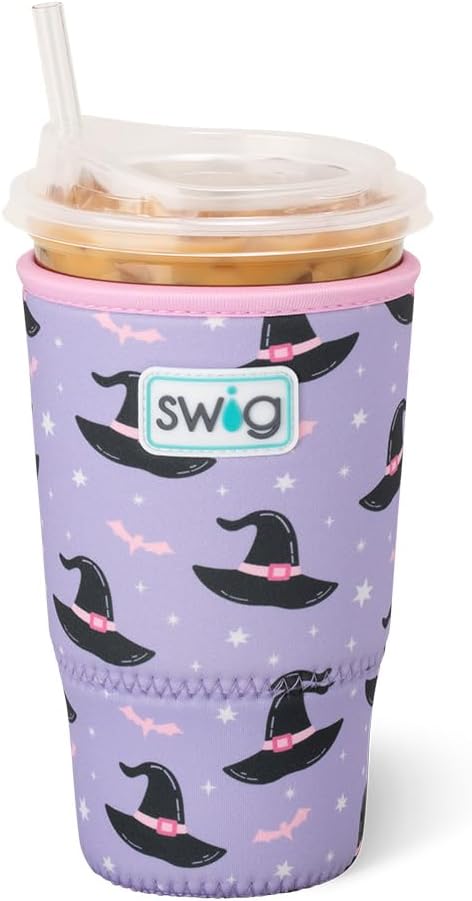 Swig Life Large Iced Cup Coolie, Halloween Standard 22oz Iced Coffee Cup by SwigLife
