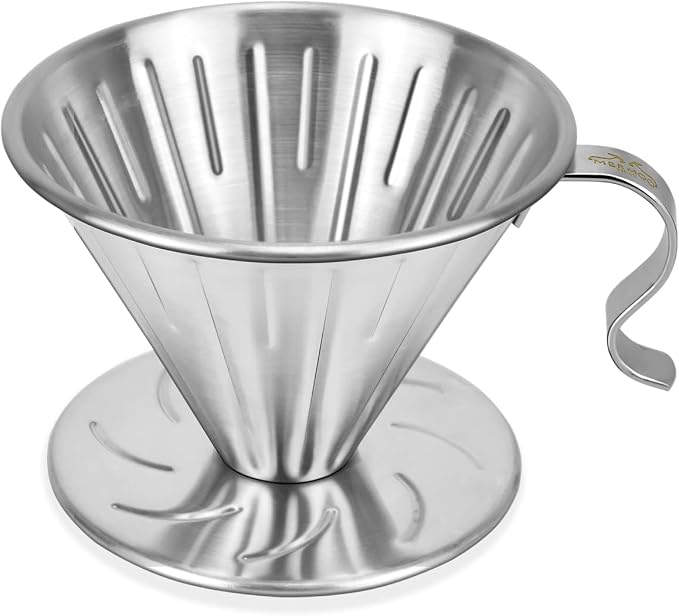 MERMOO YILAN Pour Over Coffee Dripper Durable Metal Filter Holder Large Hole by MERMOOYILAN