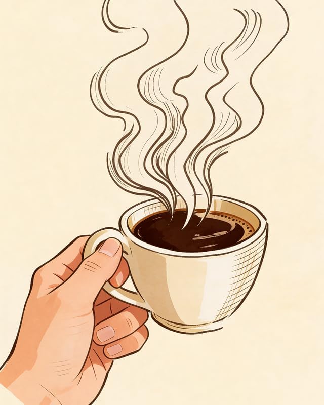 Lawrence Williams Designs Steaming Coffee Cup Poster by LawrenceWilliamsDesigns
