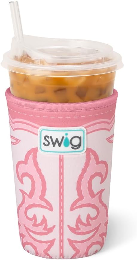 Swig Life Medium Iced Cup Coolie, Standard 22oz Iced Coffee Cup Insulator Sleeve by SwigLife
