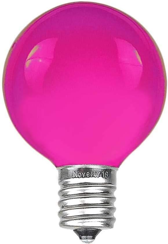 G50 Patio String Lights with 25 Purple Globe Bulbs – Wedding Outdoor String - Image 2