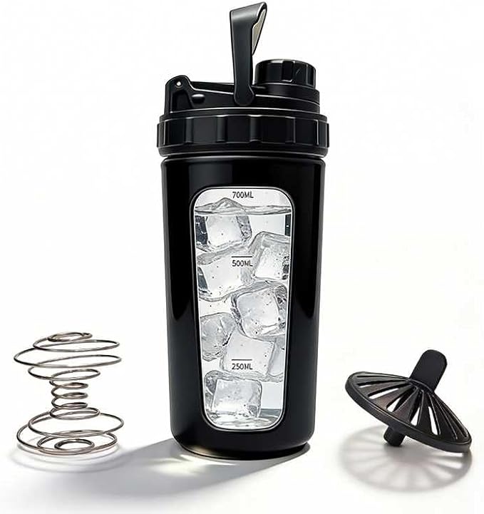 26oz Glass Protein Shaker Bottle by Unknown
