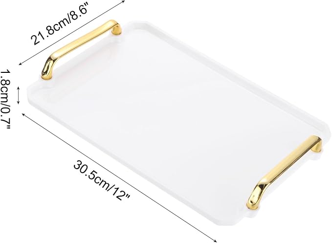 PATIKIL 12 x 8.6 Inches Plastic Serving Tray - Image 2