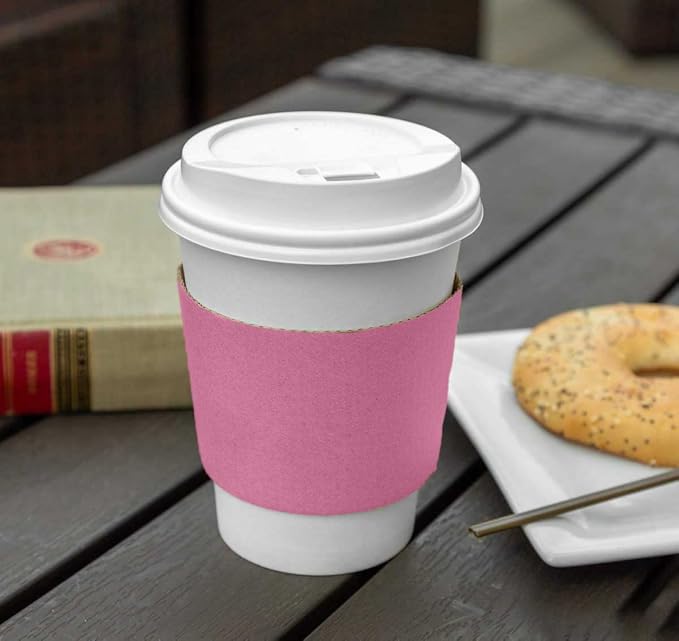 FMP Brands Pink Coffee Cup Sleeves Disposable - Image 7