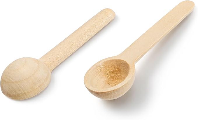 Tebery 60PCS Mini Wooden Spoons Small Bath Salt Spoon Candy Spoon Baby Spoon - Image 5