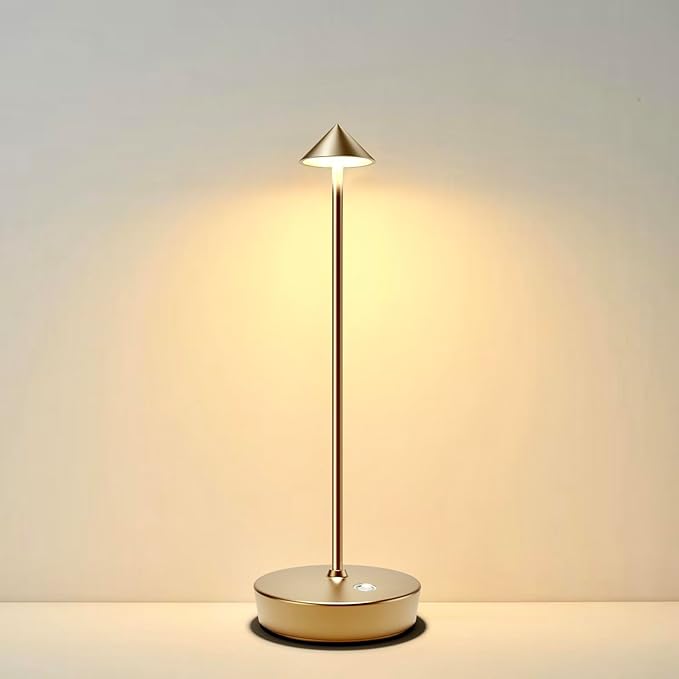 Rechargeable Cordless Table Lamp, 6000mAh LED Battery Operated Desk Lamp Touch by Tpczqj