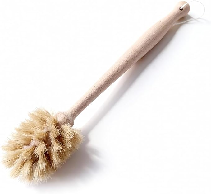 Bottle Brush Cleaner, Solid Beech Wood Handle Tapered, Non-Scratch by milinkllc