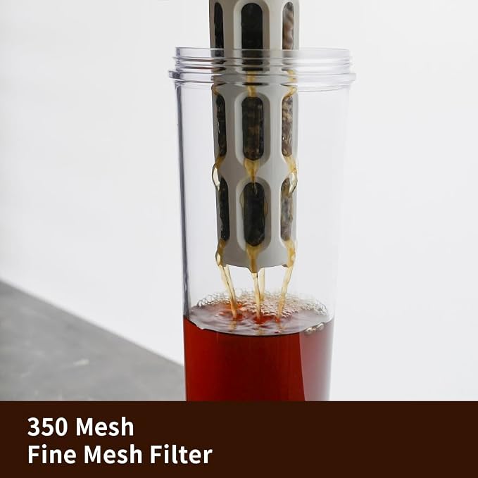 watchget Portable Cold Brew Coffee Maker 34oz/1L Iced Coffee Maker and Tea - Image 2