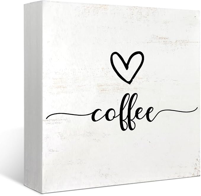 Mtrgdn Coffee Sign Wooden Box Decor, Coffee Bar Decorations by MtrgdnHomeDecor