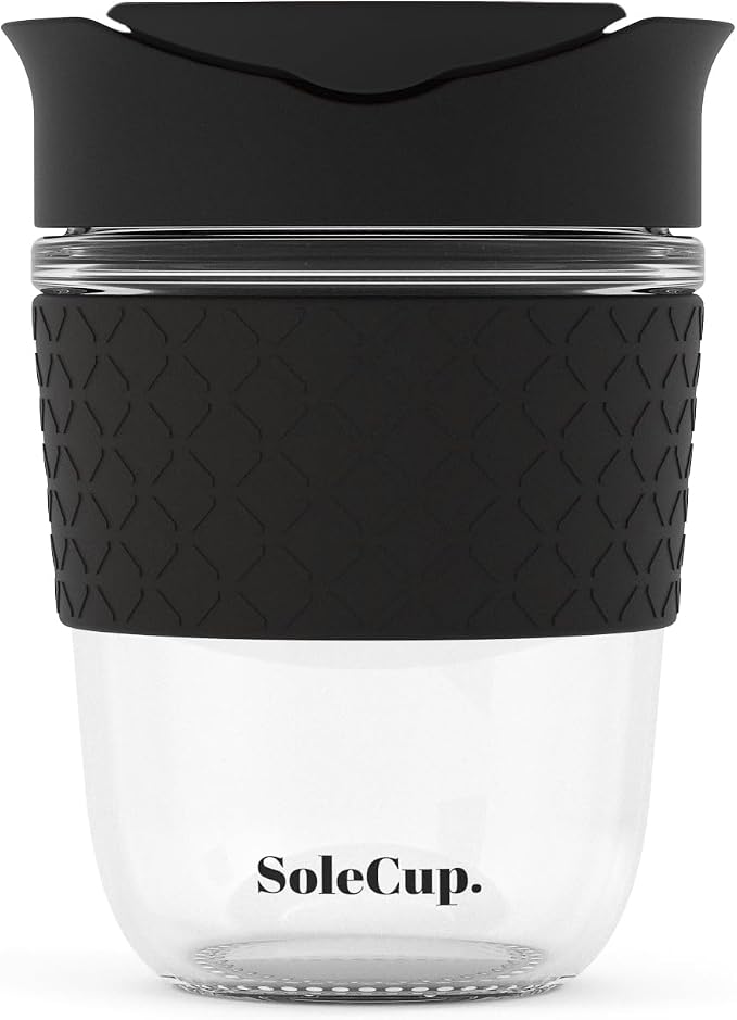 Reusable Strengthened Glass Travel Cup by SoleCup
