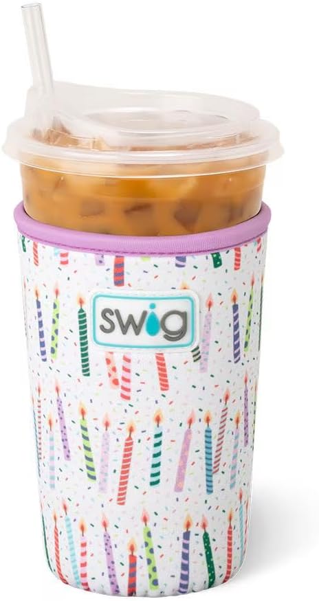 Swig Life Medium Iced Cup Coolie, Standard 22oz Iced Coffee Cup Insulator Sleeve by SwigLife