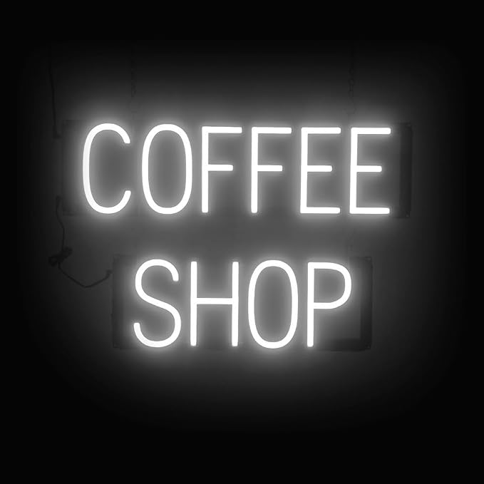 SpellBrite COFFEE SHOP Sign | Coffee Drink-Related Sign by SpellBrite