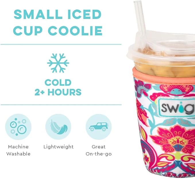 Swig Life Small Iced Cup Coolie, 16-20oz Iced Coffee Cup Insulator Sleeve - Image 3