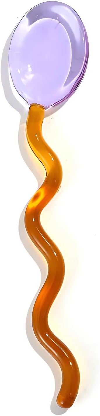 Glass Spoons, Heat Resistant Transparent Crystal Teaspoons 5.5 Inches Mini by Turbokey