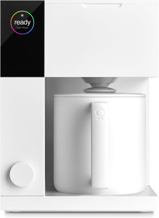 Fellow Aiden Precision Drip Coffee Maker, Thermal Carafe, Perfect Temperature Control, Bloom Cycle, Single Serve to 10 Cup Capacity, Matte White