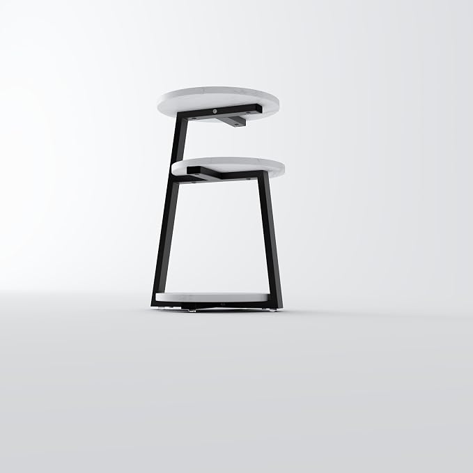 3-Tier Round End Table for Small Spaces, 13.8 Inch Compact Bedside Nightstand - Image 6