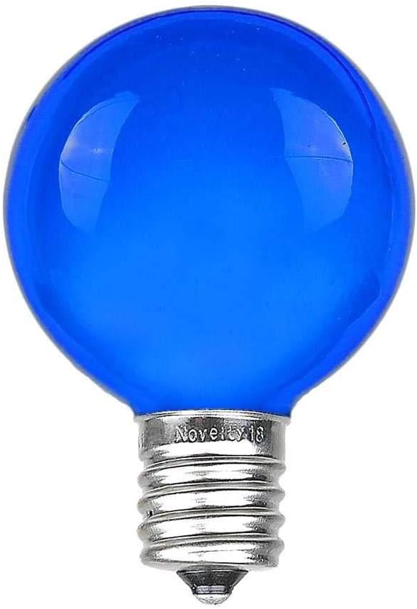 G50 Patio String Lights with 25 Blue Globe Bulbs – Outdoor String Lights – - Image 2