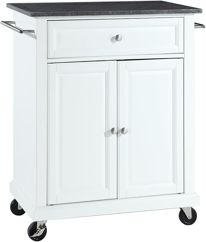 Crosley Furniture Compact Granite Top Small Rolling Cart by CrosleyFurniture