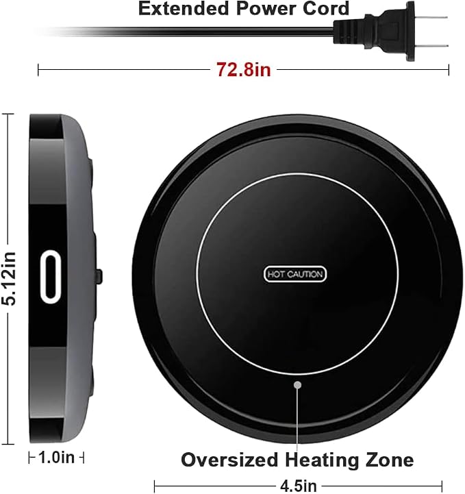 Smart Coffee Warmer, BESTINNKITS Auto On/Off Gravity-Induction Mug Warmer - Image 5