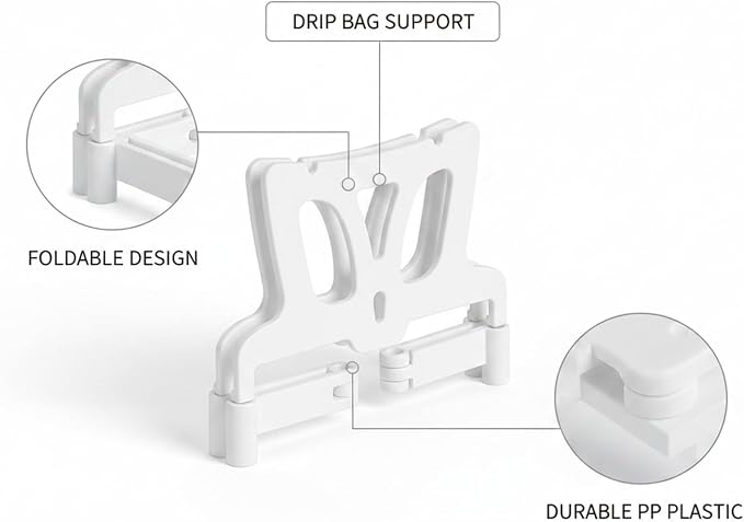 0.98-Inch Foldable Coffee Filter Stand, PP Plastic Holder - Image 6