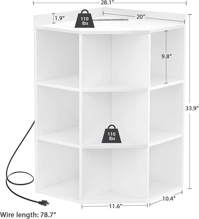 Aheaplus Corner Cabinet, Corners Cube Toy Storage - Image 3