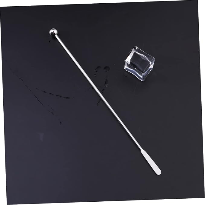 Luxshiny 150pcs Stainless Steel Cocktail Stirrer Sticks Mixing Spoon Bar Handle - Image 6