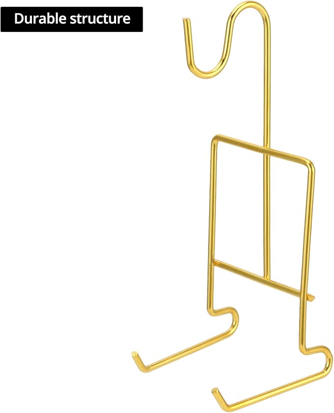 QWORK 6 Pack Gold Tea Cup and Saucer Display Stand Holder Rack - Image 3