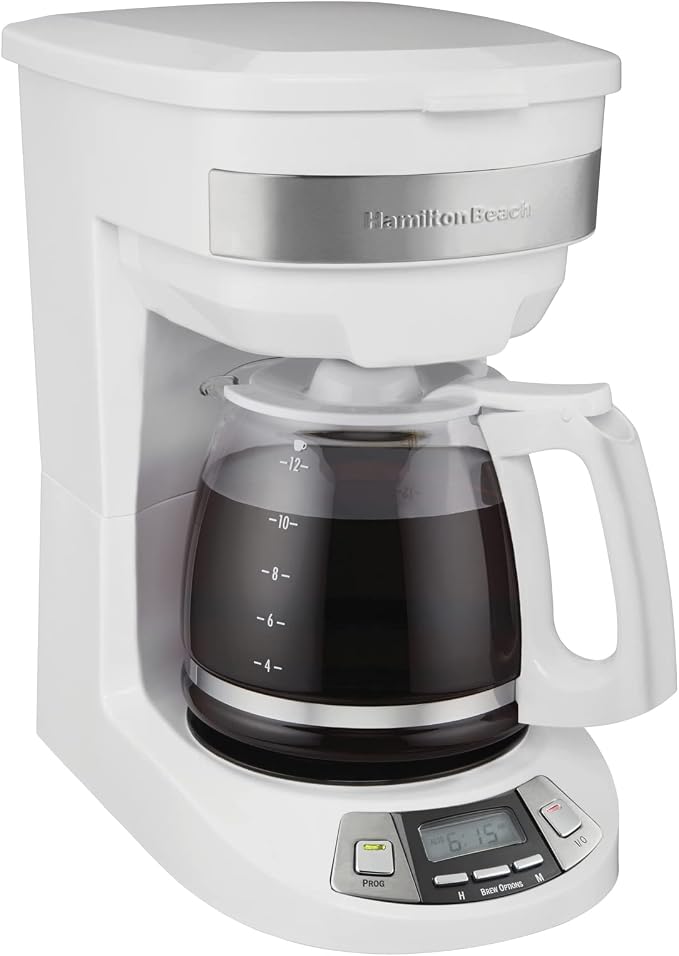 Hamilton Beach 12 Cup Programmable Drip Coffee Maker Machine, Regular & Bold by HamiltonBeach