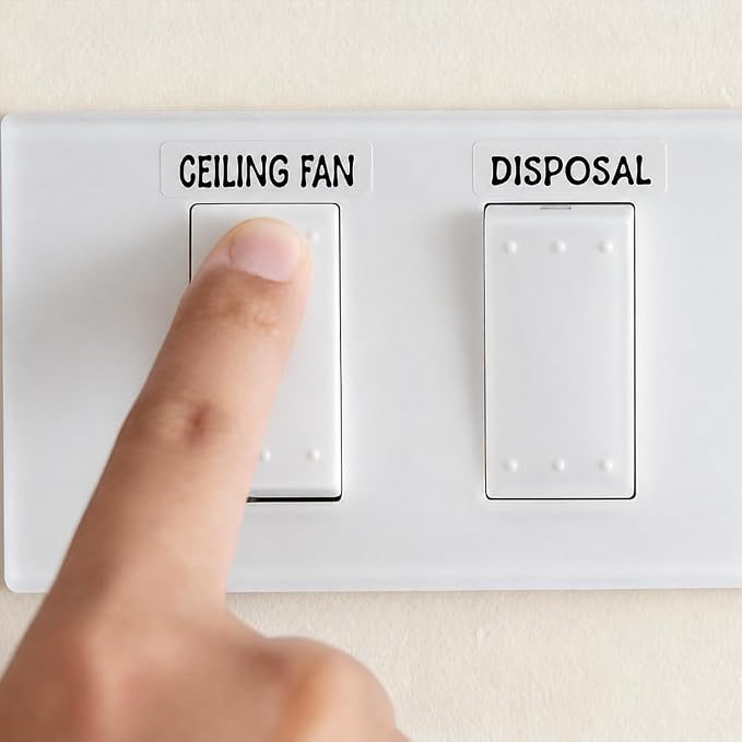 540 Pcs Light Switch Sticker Labels, Transparent Switch ID Stickers Switchboard - Image 5