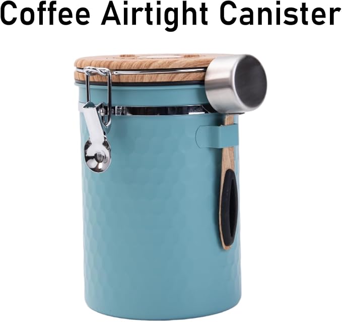 22OZ Airtight Coffee Canister, 1800ml Stainless Steel Storage Container - Image 7