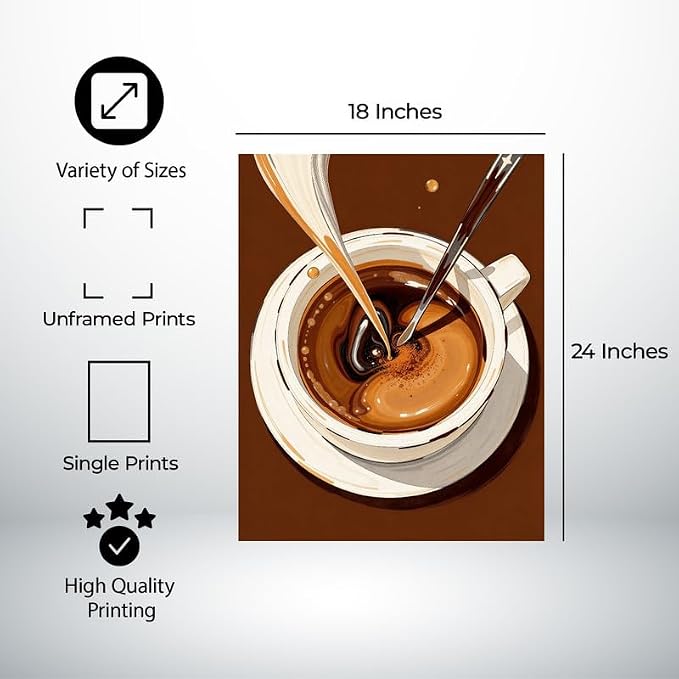 Lawrence Williams Designs Coffee Cream Pour Poster - Image 2