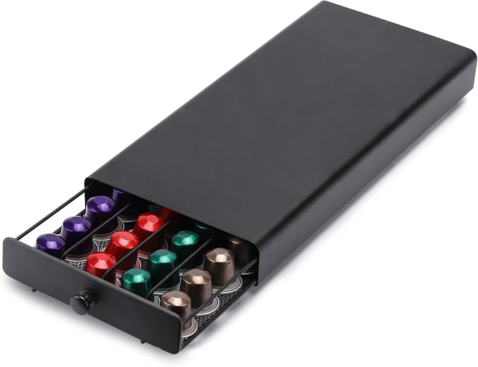 Coffee Pod Storage Drawer Holder, 40 Capsule Capacity by Tecbeauty